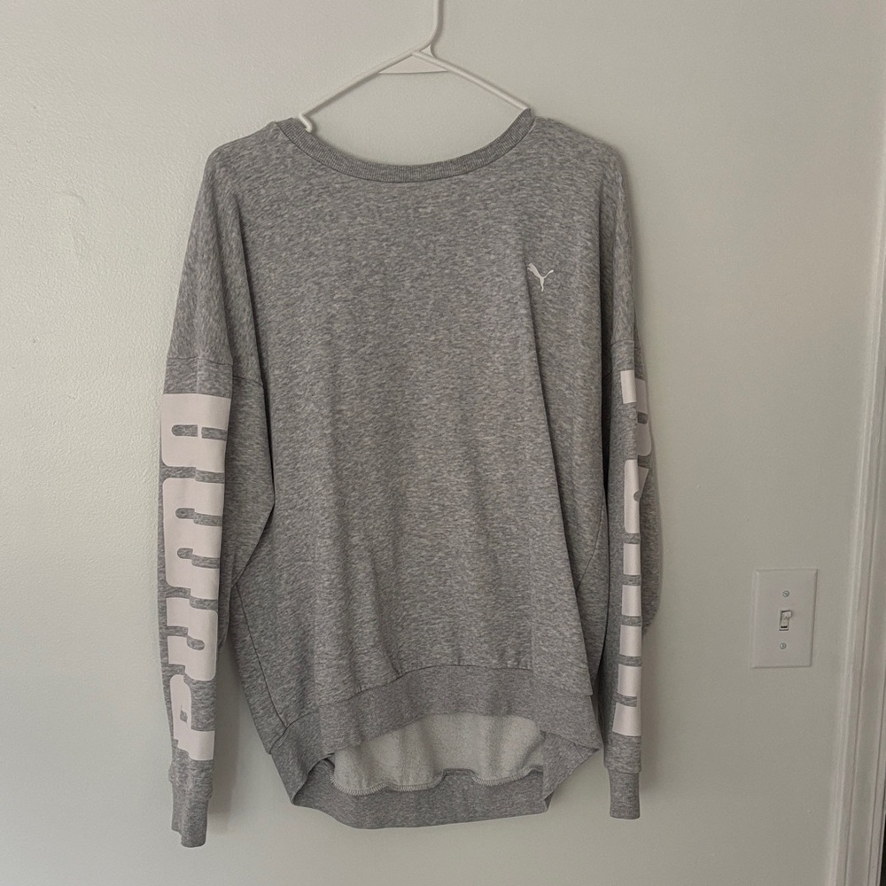 PUMA Heather Gray Crewneck Sweater